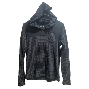 Columbia Women Black Long Sleeve‎ Hooded Tunic 100% Cotton size S double layers